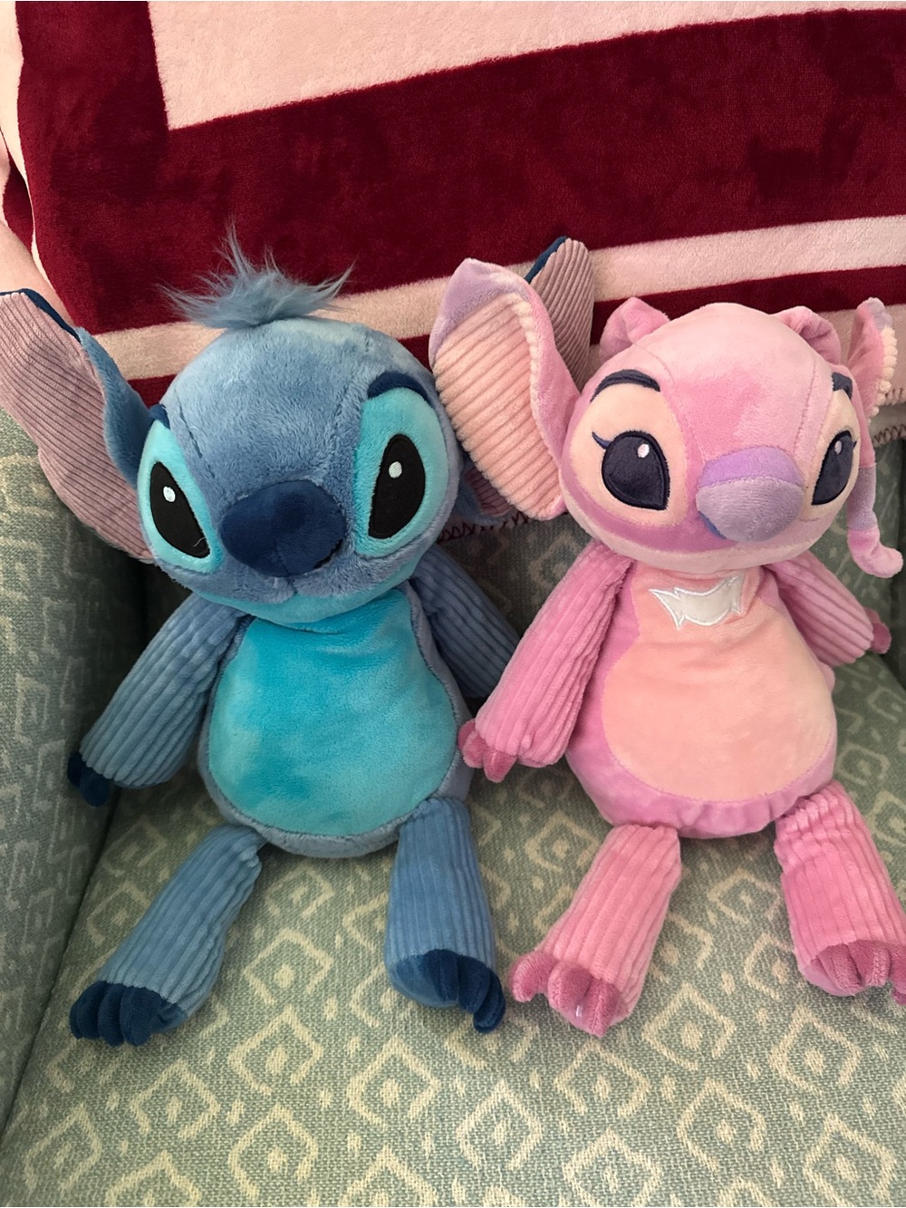 Scentsy Blue and Pink Stitch-Inspired Plush Pair
